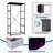 4 Drawer Dresser for Bedroom, Narrow Chest of Drawers, Wooden Top and Study Iron Frame 18"x37.5"-(WxH)