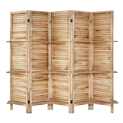 Double-Side Room Divider with Shelves for Room Separation