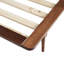 Mid-Century  Solid Wood  Platm Bed Frame With Spindle Headboard Walnut-1613294718