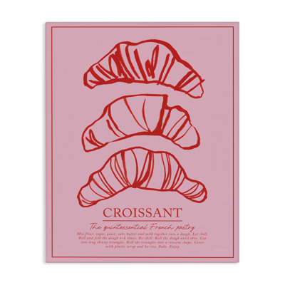 Croissant Breakfast Pastry Canvas, design by Jenaya Jackson