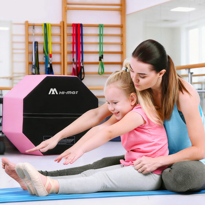Tapis de gymnastique octogonal Octogone, Rose / Noir, L