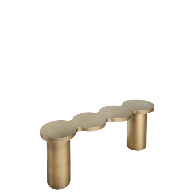 Risabh 71'' Modern Irregular Nuage Console Table with Sculptural Free Form Design – Architectural Statement Table