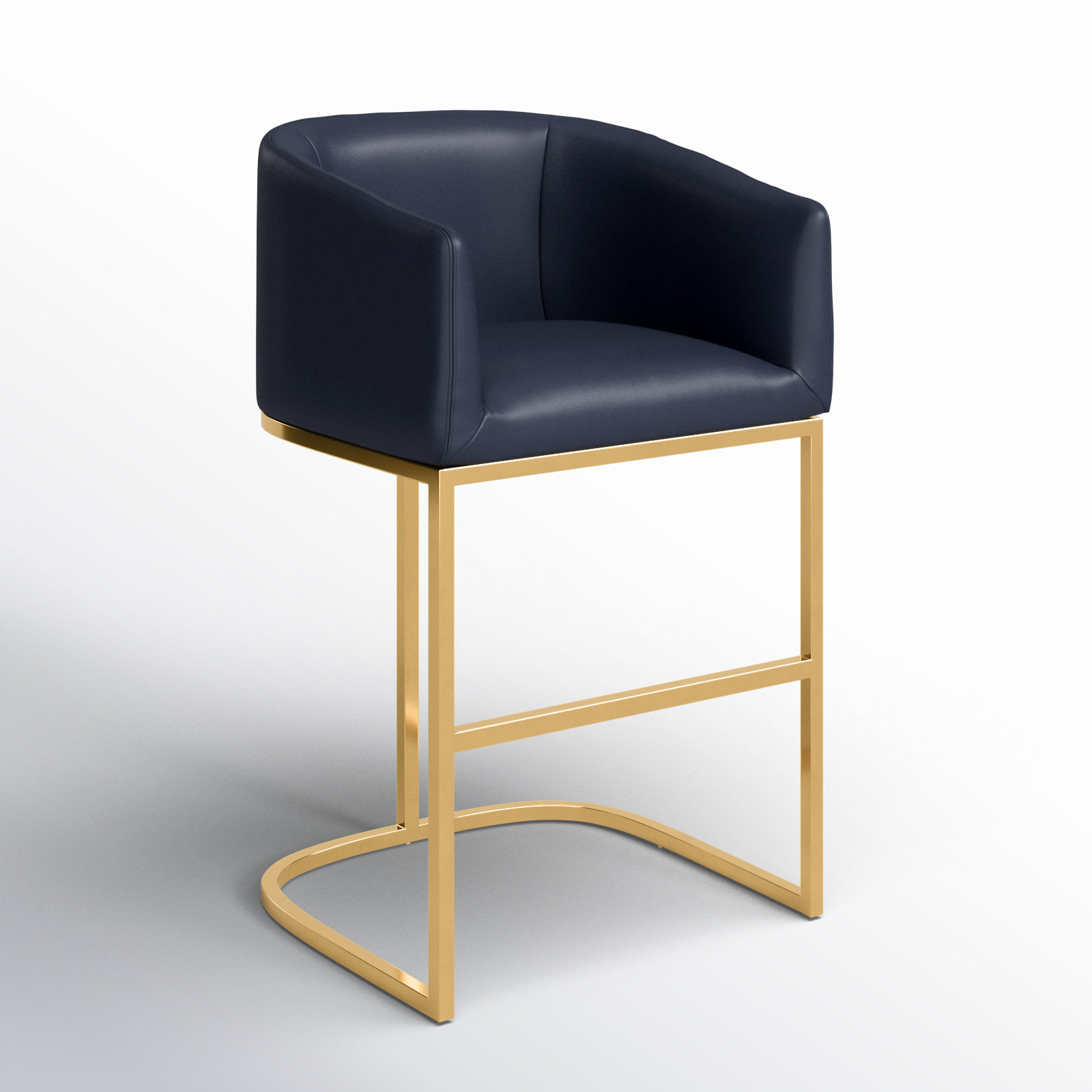 Louvre Bar & Counter Stool, Counter Stool (26" Seat Height), Black