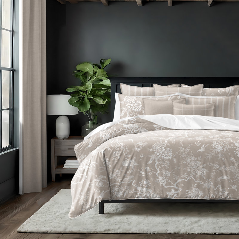 Elwood Natural Cotton Comforter Set  8 Piece, Super Queen Comforter + 7 Additional Pieces