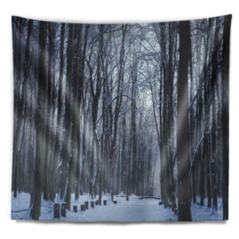 Tapisserie «Thick Woods in Winter Forest», H 68 po x l 80 po