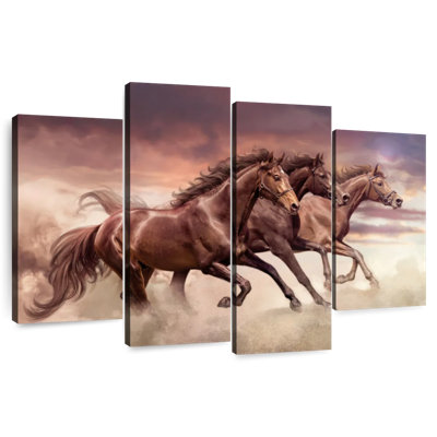 Trois chevaux de course Brampt