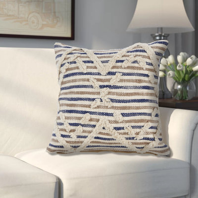 Textured Cotton Throw Pillow