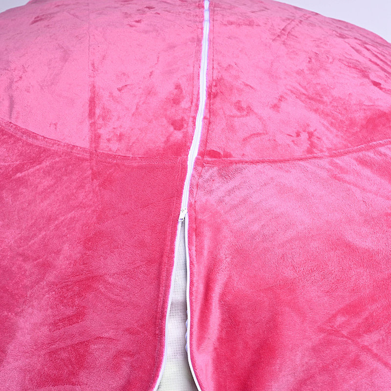 Fauteuil à billes Ben Velvet, Velours rose, H 30 po x l 45 po x P 45 po 