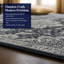 Tapis à motif floral gris anthracite Ames-1011871983