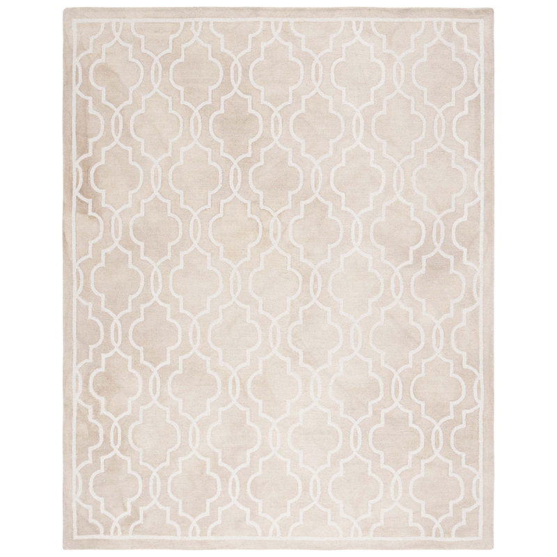 Dip Dye Hand Tufted Wool Geometric Rug, Rectangle 8' x 10'
