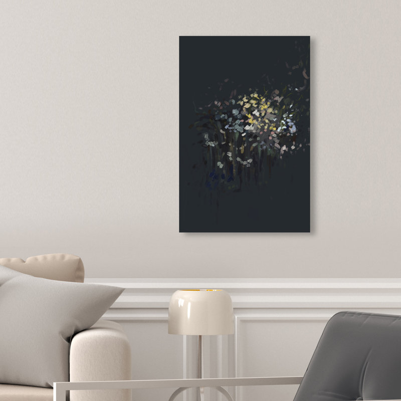 Midnight Flowers Print by Oliver Gal, 10"H x 15"W, Gallery Wrapped