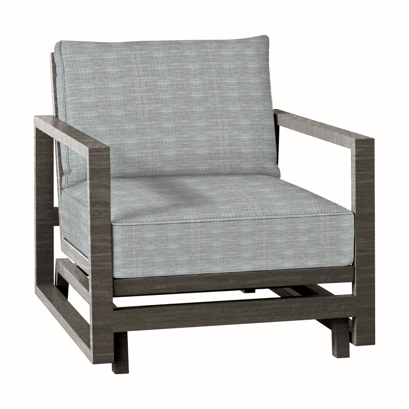 Avondale Patio Lounge Chair with Cushions, No Welt + Standard Fill, Rollo Silver, Chalk