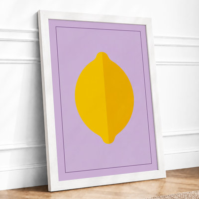 Lemon On Lavender Minimalist - Print
