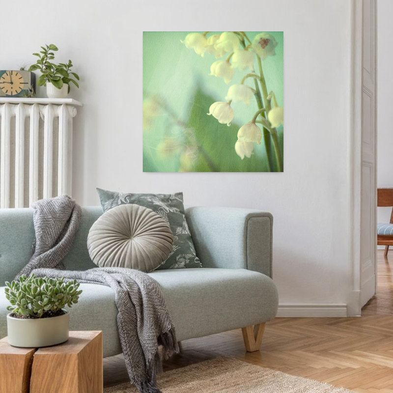 Muguet, art floral contemporain, H 32 po x l 32 po