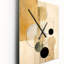 Beige géométrie en mouvement VI - formes abstraites très horloges murales-1218636638