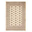 Tapis unique en laine noué à la main Peshawar Bokhara 4 pi 8 po x 6 pi 9 po beige
