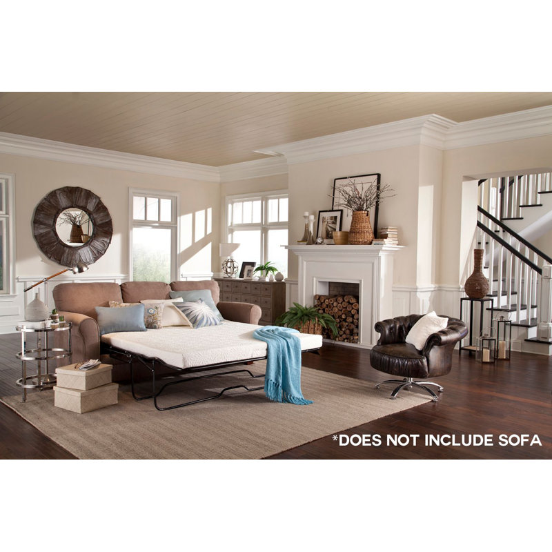 Slice of Heaven 4.5" Medium Gel Memory Foam Sofa Bed Mattress, Twin
