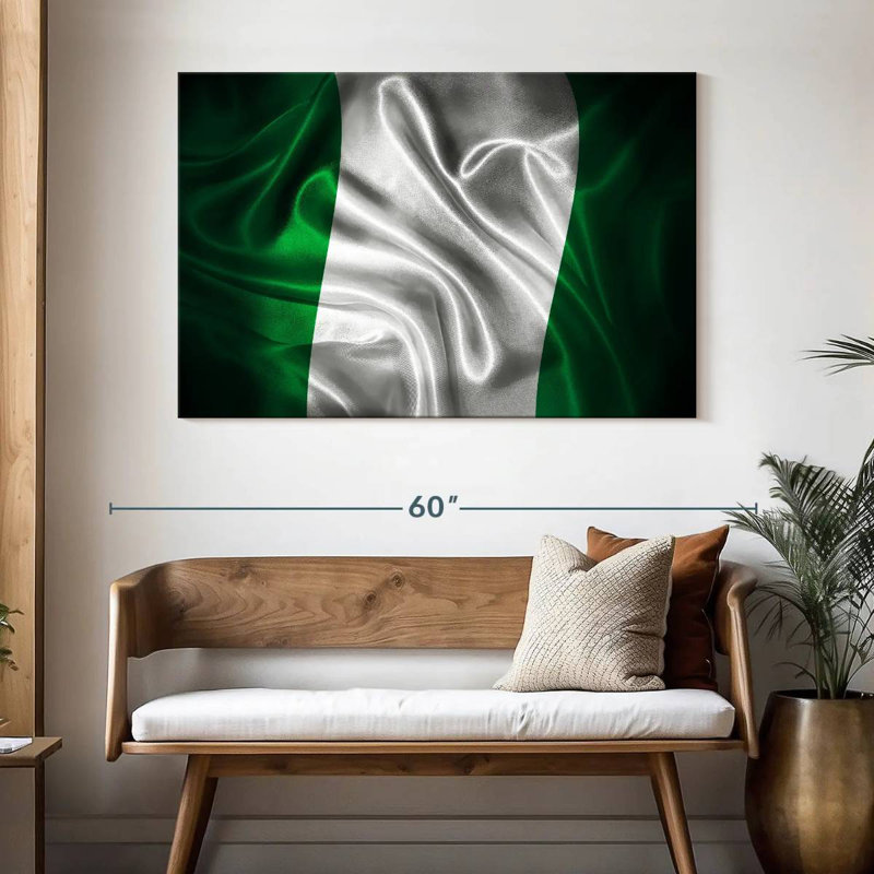 Vignette du drapeau nigérian, H 32 po x l 48 po
