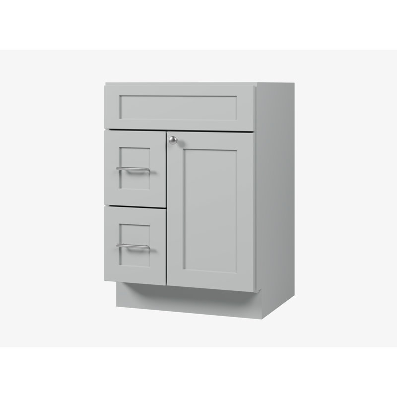 24'' Single Bathroom Vanity Base Only, Gray