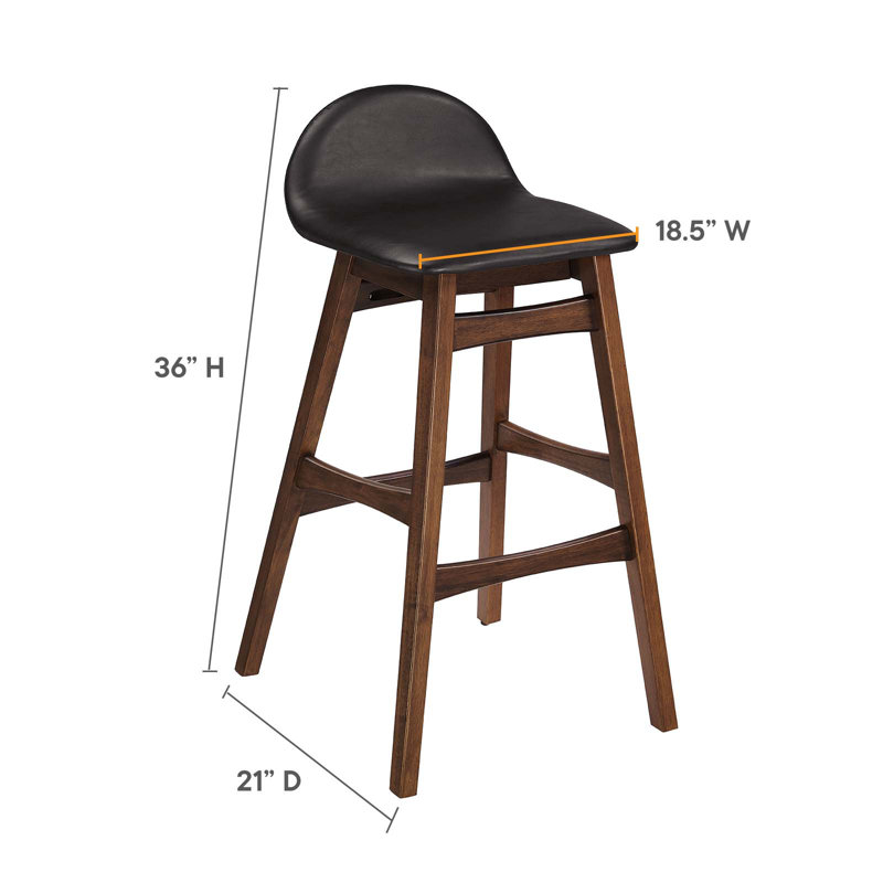 Tabouret Modway Juno, Brun, Tabouret de bar (siège d’une hauteur de 30 po)