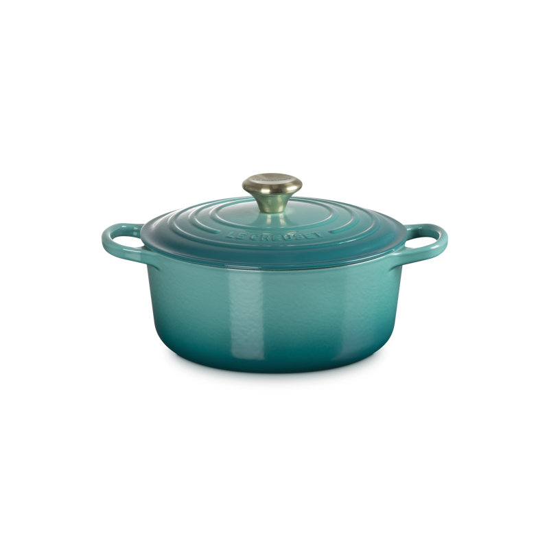 Le Creuset Signature Cast Ironround Dutch Oven, 4.5 Qt. - Blue Riviera, Blue Riviera, 4.5 quarts