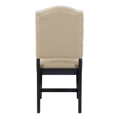 Ensemble de chaises de salle à manger et de salon Trexm de style rétro avec 4 chaises rembourrées (espresso)