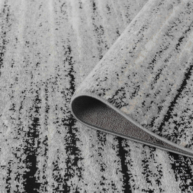 Tapis abstrait gris 7 pi x 10 pi