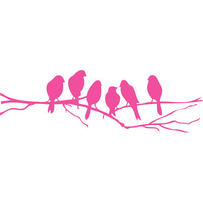 Wall PVC Vinyl Sticker - Bird Branch Trees Quote Art Decal - Removable and Easy to Apply Wall Decor