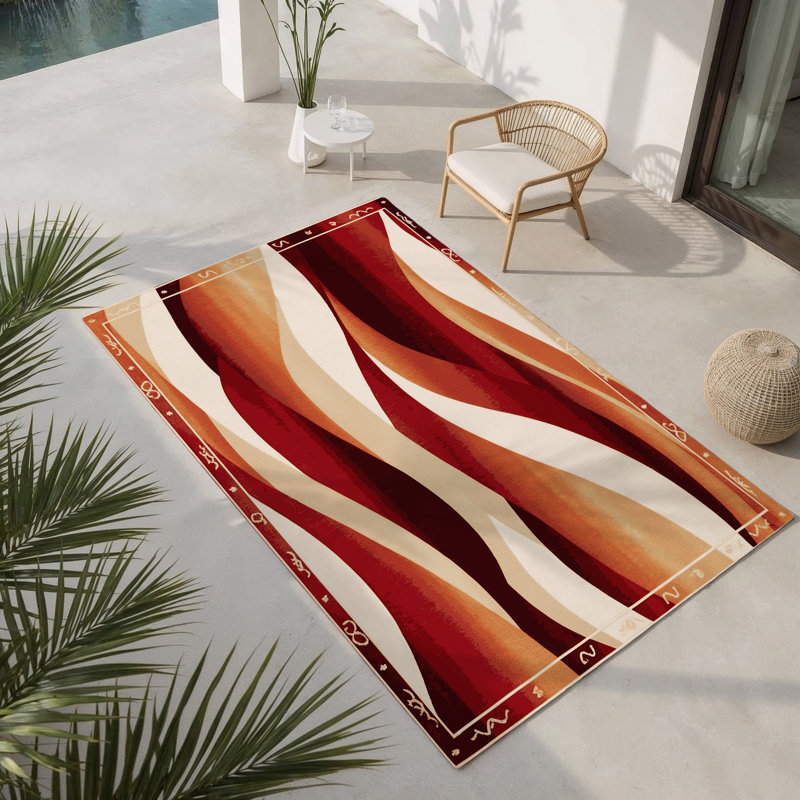 Tapis intérieur et extérieur Drifted Ascent, Rectangle 1 pi 6 po x 2 pi 6 po