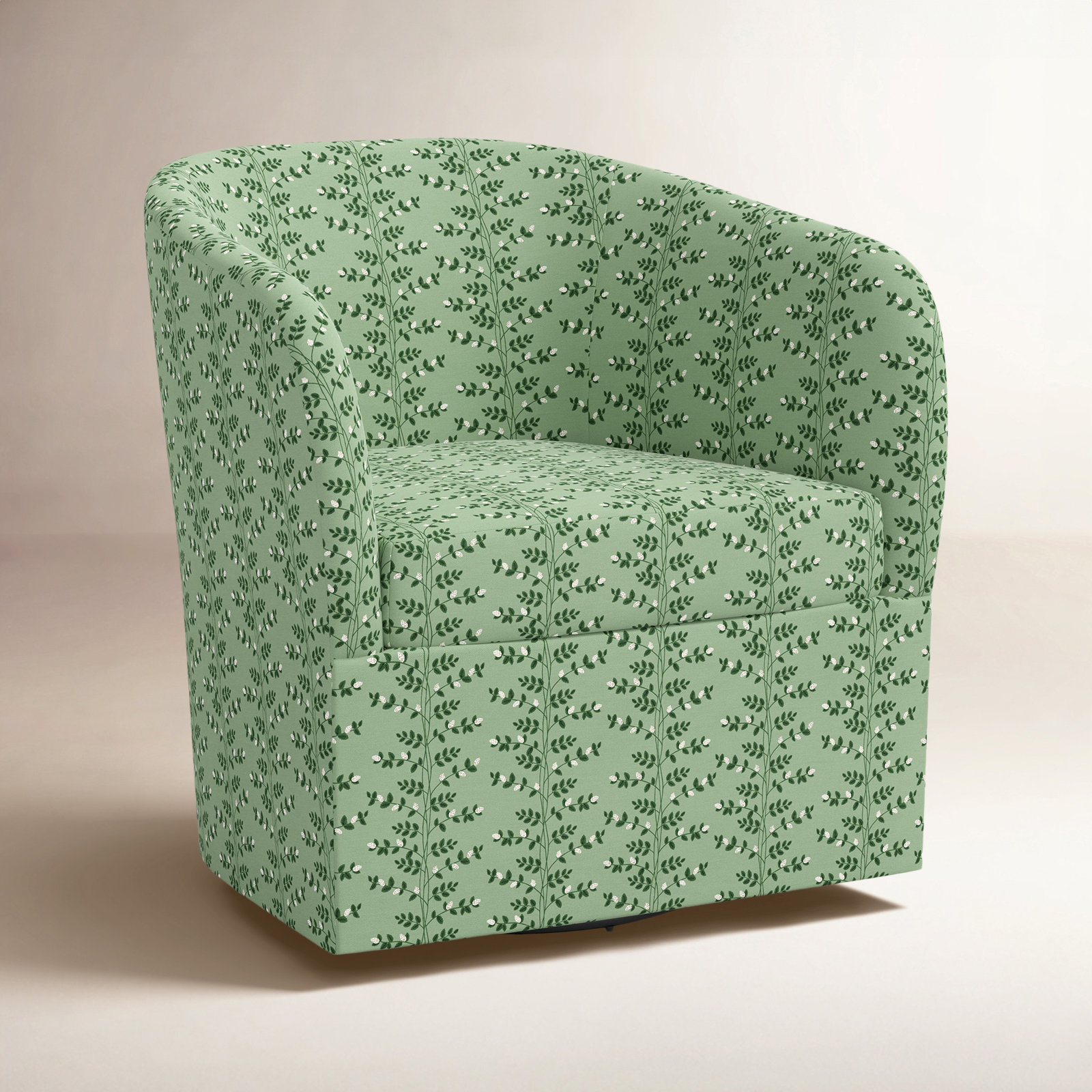 Pembroke Swivel Chair, Climbing Vines Green