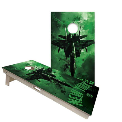 New York 2x4 Cornhole Board Set | Includes (2) Boards (8) Bags & Optional Accessories