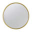 Miroir convexe doré de 28 cm pour chambre à coucher - Cadre décoratif rond en métal et en bois