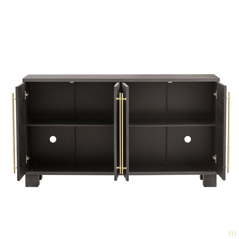 Sideboard Buffet Cabinet With Storage, Wood Sideboard With Adjustable Shelves And  Handles For Kitchen, Dining Room And Living Room