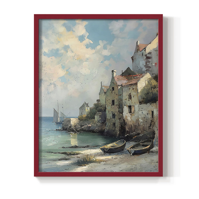 "Paysages série CC3", Rouge, H 15 po x l 12 po