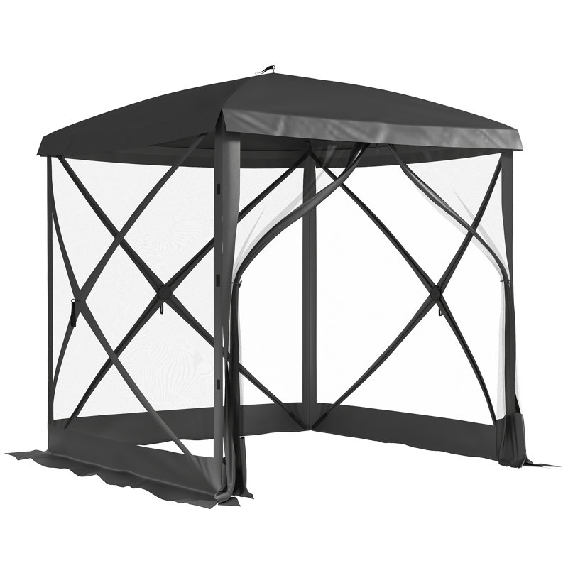 Tente de pop-up avec abri de jardin, Noir