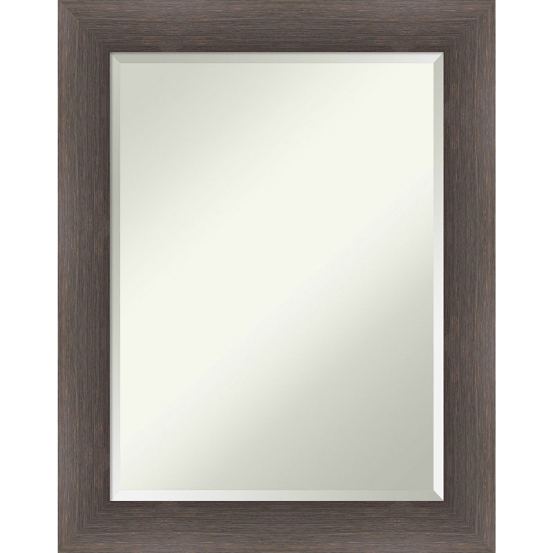 Miroir de salle de bain Jarid, Brun mat, 28,75 po x 22,75 po
