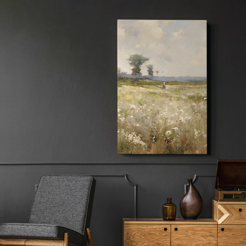 Peinture sur toile encadrée, H 13 po x l 9 po