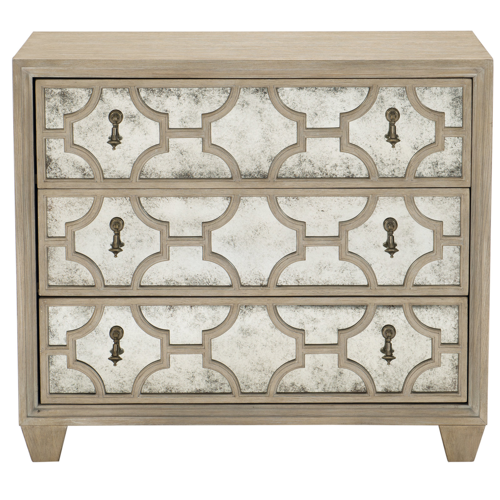 Santa Barbara 34'' W Glass Nightstand