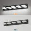 Luminaires de salle de bain DEL modernes (5 lumières, 32 pouces), luminaires muraux de salle de bain modernes en acrylique noir mat sur miroir (blanc froid 6000K)-1772166799