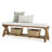 Solid Wood Upholstered Shoe Bench With Storage Shelf