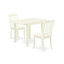 L'ensemble de table de salle à manger 3 pièces contient une table de cuisine rectangulaire avec Dropleaf et 2 chaises de salle à manger rembourrées en tissu de lin, 30 x 48 pouces, acajou-1079707009-1162597172-1162597175