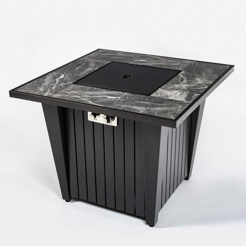 Ibrahimi 32-Inch Square Propane Fire Pit Table