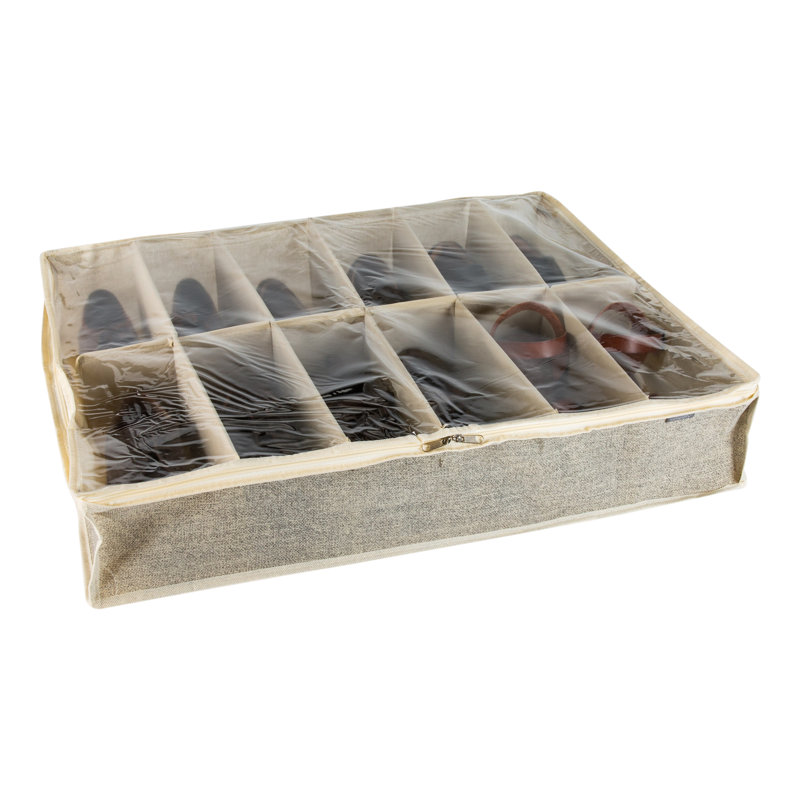 Rangement sous le lit en tissu, Beige