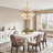6 - Light 18.7'' Glass Petal Empire Modern Chandelier