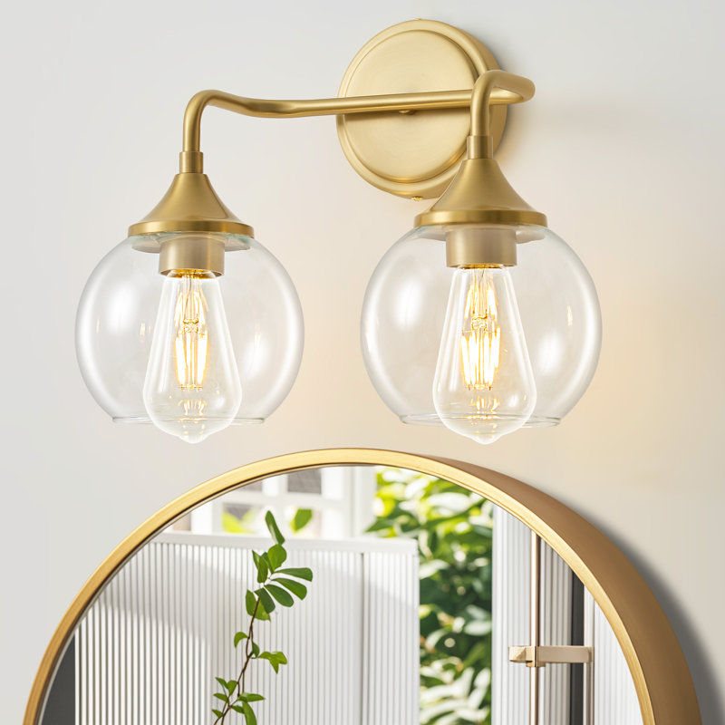 Scheider Dimmable Bathroom Vanity Light, Gold, 2