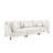 3 - Piece Upholstered Beige Corduroy Modular Sectional with Pillow Back and Solid Wood Legs-1349261308