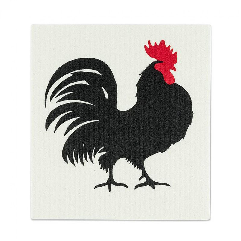 Ensemble de 2 débarbouillettes coq et rayures
