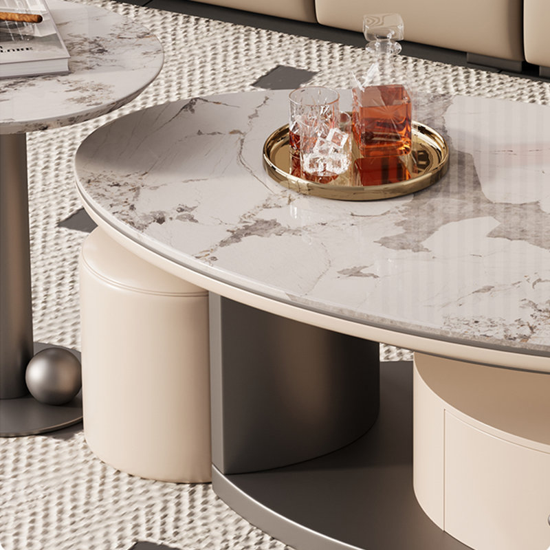 Table basse moderne moderne, H 16,5 po x L 51,2 po x l 27,6 po, Gris