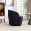 Fauteuil demi-tonneau pivotant en velours Stith-75552399