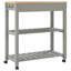Chariot de cuisine en bois massif vidaXL 33,1 po x 15,7 po x 34,8 po vidaXL-2108983946